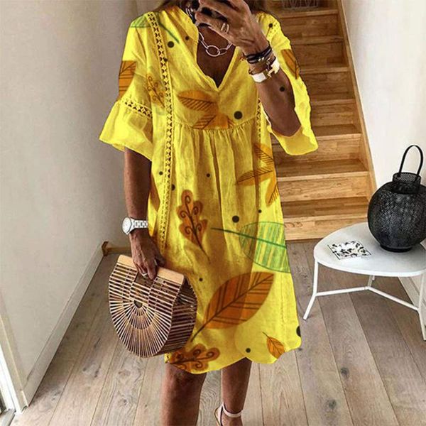 

2020 bohemian printed beach dress cotton women swimsuit cover up robe de plage bathing suit cover ups saida de praia beach wear
