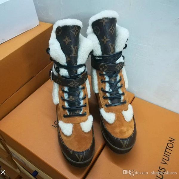 

luxury fshion women martin boots fashion flamingos designer medal 100% real leather coarse desert boot winter leather luxury woman shoes, Black