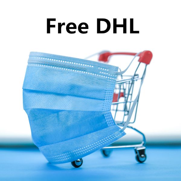 

disposable face mask 3 layers dustproof mask non-woven facial protective cover masks anti-dust mouth mask with fda