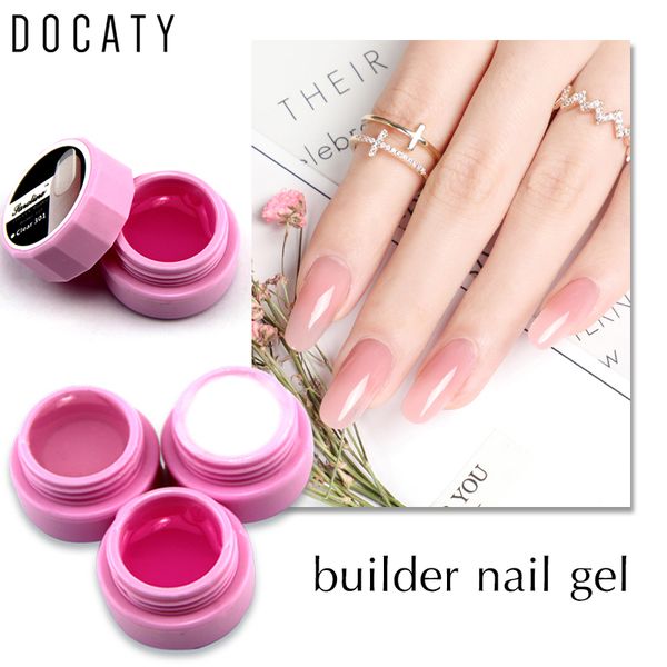 

acrylic clear crystal jelly nail gel varnish soak off nail art uv led quick building color extension for nails, Red;pink