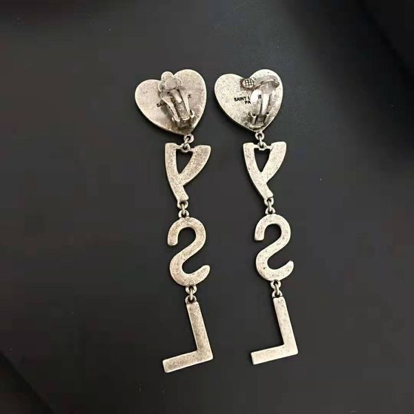 

fashion- luxury designer jewelry women earrings y letter vintage silver with diamond for women fashion jewelry