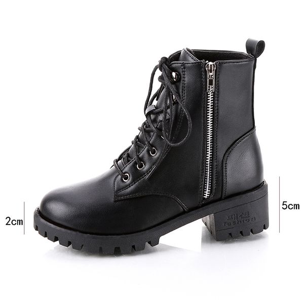 

Fashion Motorcycle Boots Women's Snow Boots Vintage Leather Short Cowboy Shoes Ankle Boots For Girls Cross-tied Winter Shoes
