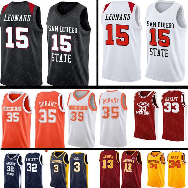 

NCAA Kawhi top Leonard Jersey San Diego State Aztecs College Jersey 13 Harden 35 Kevin Durant Basketball Jerseys