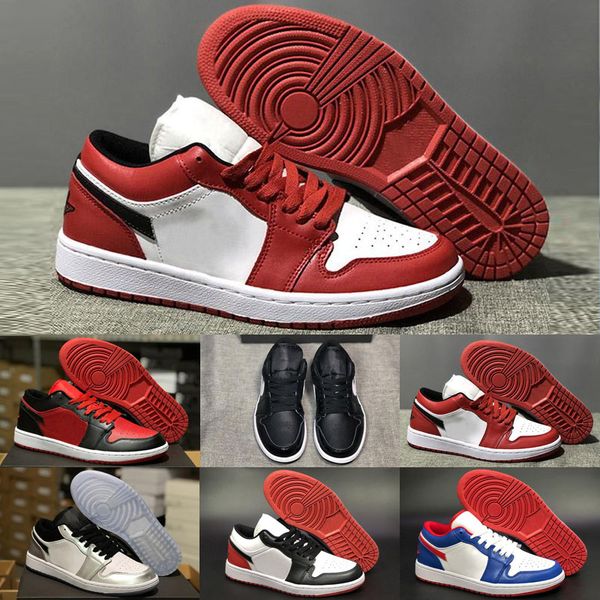 

1 low og chicago hyper retro men women outdoor shoes 1s silver white red mens ladies sports sneakers size