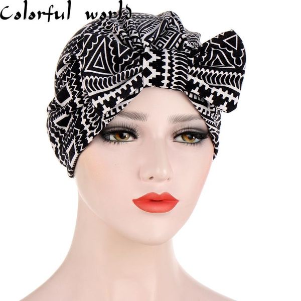 

bow hat fashion bowknot print stretch muslim hijab women islamic jersey turban cotton cancer chemo cap head wrap beanie scarf, Blue;gray