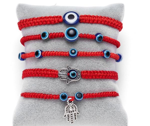 

handwoven bracelet lucky bracelet kabbalah red string thread hamsa bracelets blue turkish evil eye charm jewelry fatima friendship bracelet, Golden;silver