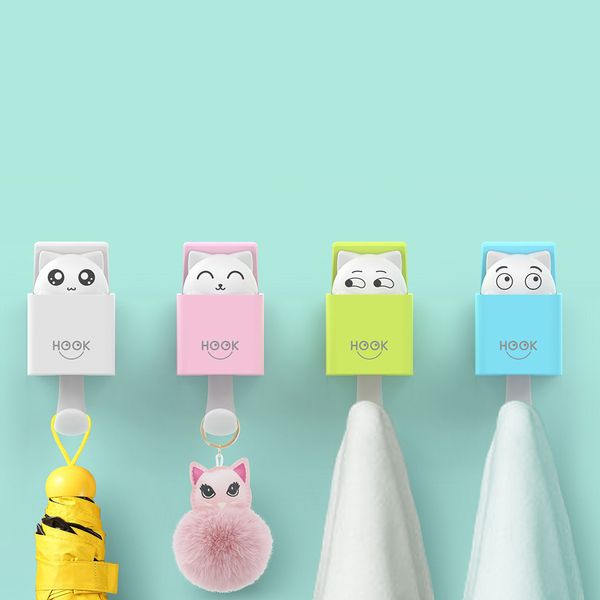 

creative cat coat cartoon adhesive cute hanger hooks for hanging kitchen bedroom