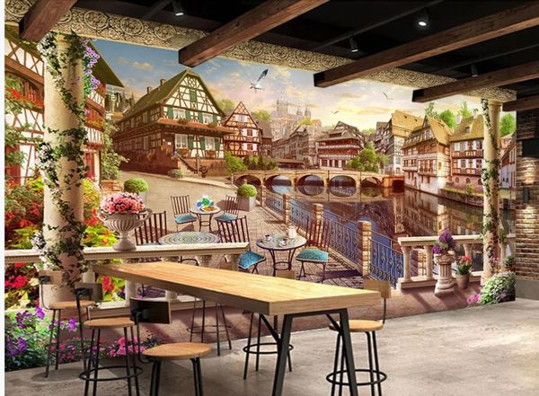 

wallpaper for walls 3 d for living room vintage european landscape background wall