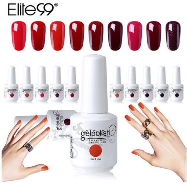 

Elite99 15ml Wine Red Color Gel Polish Long Lasting Gel Nail Polish Soak Off UV LED Gel Varnishes DIY Nail Art Design