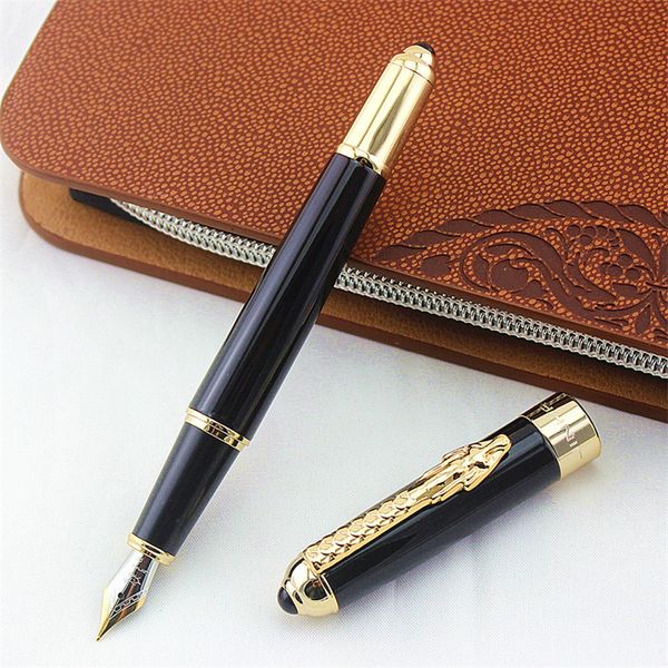 

jinhao 1000 высокое качество бизнес pen set 0.5 мм перо металлическая перьевая ручка с дракон клип чернила ручки с подарочной коробке беспла