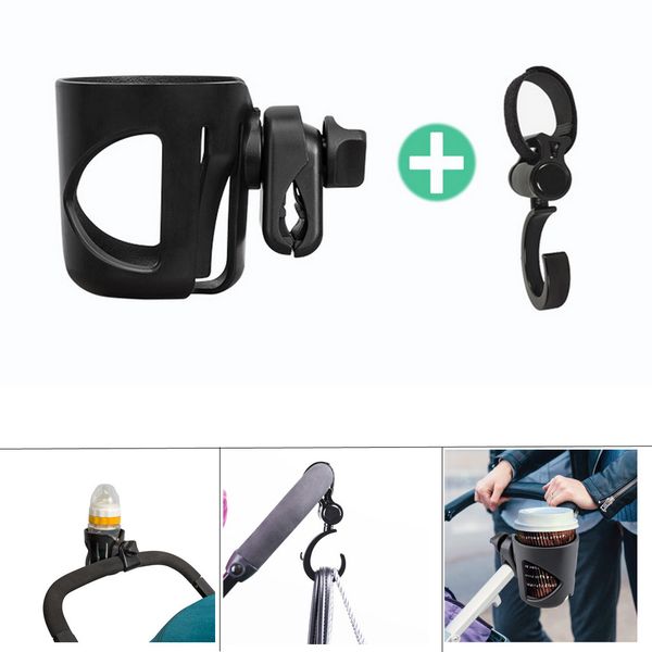 

stroller cup organizer abs universal baby bottle holder with stroller hook outdoor portable bag storage rack 8.115