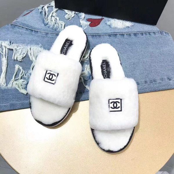 

ms fox wool slippers fur slippers outdoor summer flat soft velvet slippers, Black