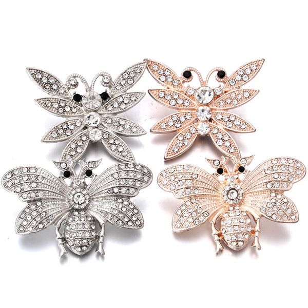 

6pcs/lot new snap jewelry animal butterfly snaps 18mm metal snap button diy accessory, Golden;silver