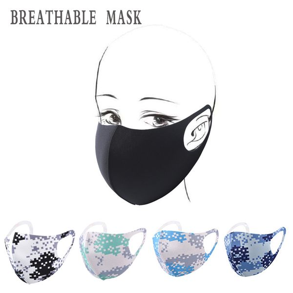 

new camouflage masks children's solid color breathable masks household anti-dust washable reusable masks ing