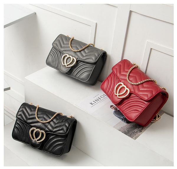 

2020 fashion casual women bag one shoulder straddle bag mini small mobile phone bag shoulder bags black/red df224