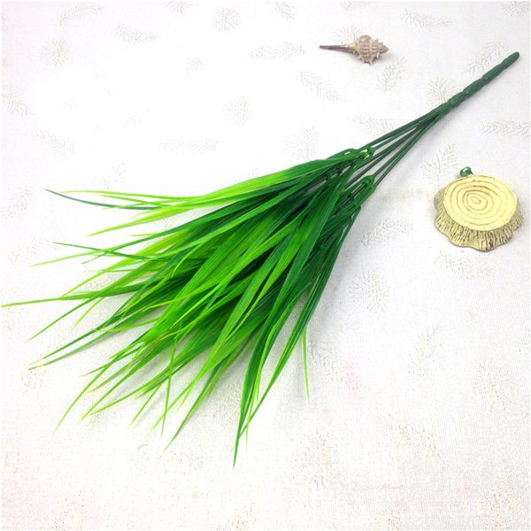 

1 шт. 7 вилка зеленая трава эвкалипт пластиковые искусственные растения вода трава пластиковые завод свадебные украшения дома стол декоры 35