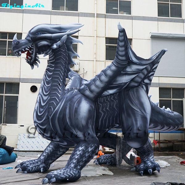 

5m fierce inflatable dino aur ptero aur vivid dragon with wing for zoo mu eum event