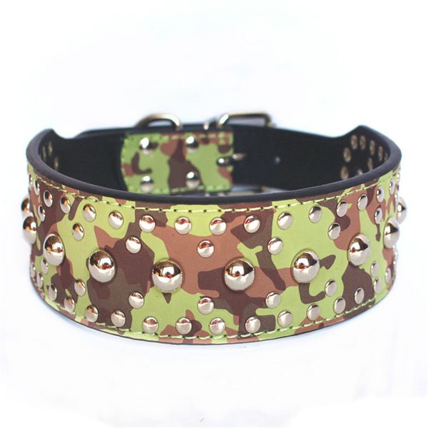 

genuine leather a big dogs collars animals accessories spiked supplies for large dog necklace pets product collar halsband hond