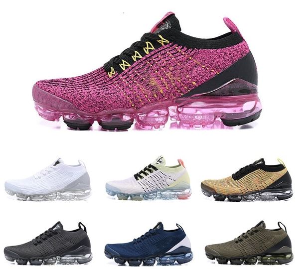 

2019 new tn women men running shoes fly 2.0 3.0 knit triple black white sports shoes be true mesh sneakers 36-45