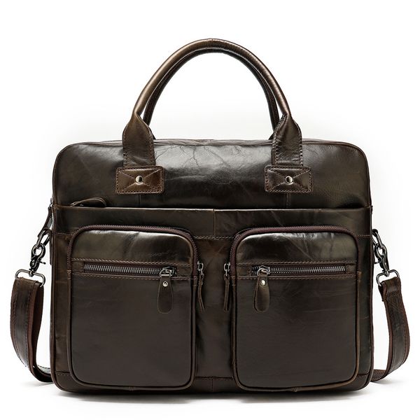 

men's briefcase genuine leather business handbag lapcasual large shoulder bag vintage male messenger bags luxury bolsas gw20