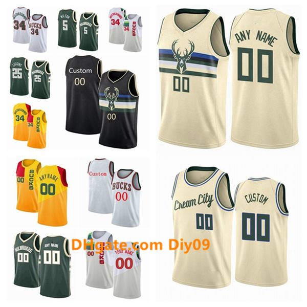 

пользовательские милуоки-джерси крис миддлтон 22 34 яннис адетокунбо эрик бледсо 6 11 брук лопес баскетбольные майки белые бла, Black;red