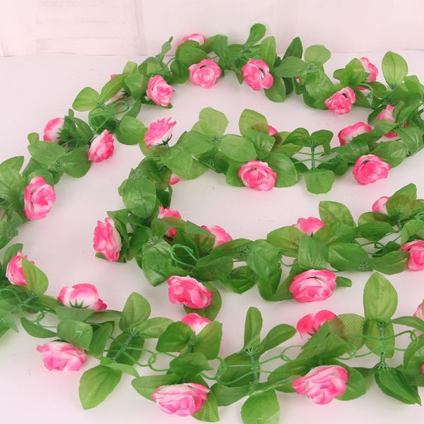 

2 шт. искусственный роуз гирлянда шелковый цветок вайн для декора сада