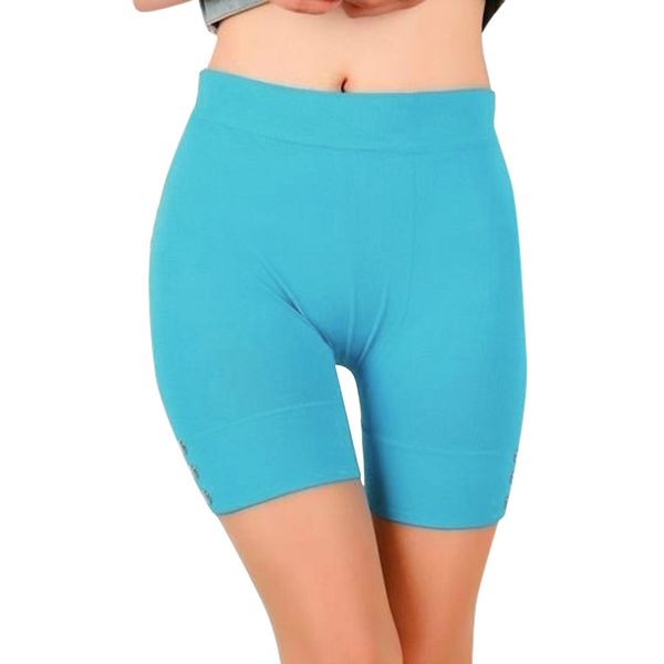 

jaycosin 2019 new summer women shorts plus size slip sports running bike skinny solid compression gym workout rivet 90512, White;black