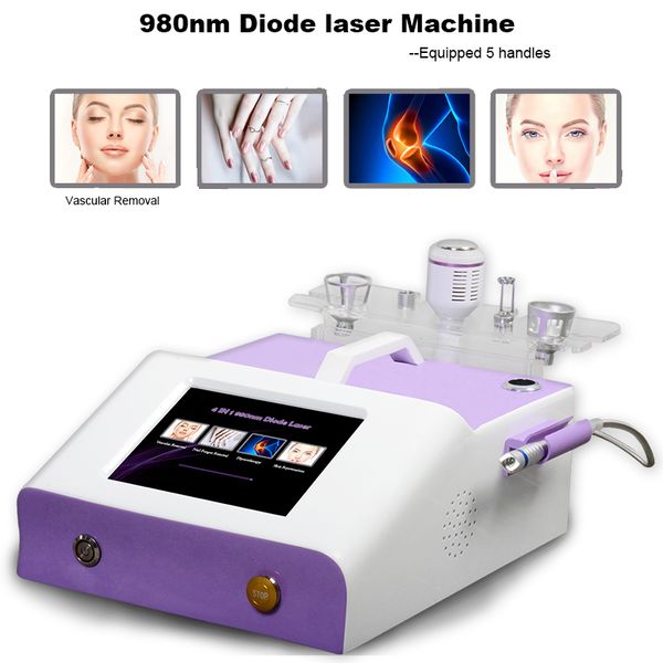 

high power multifunction vascular spider vein removal machine 980nm diode laser speckle removal 980 laser machine, Black