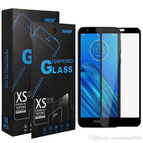 Protetor de tela de vidro com tampa completa de tampa total livre de bolhas para LG K51 Aristo 4 Q70 Tributo Monarch Harmony-4 Galaxy A21S A01 Core Moto One