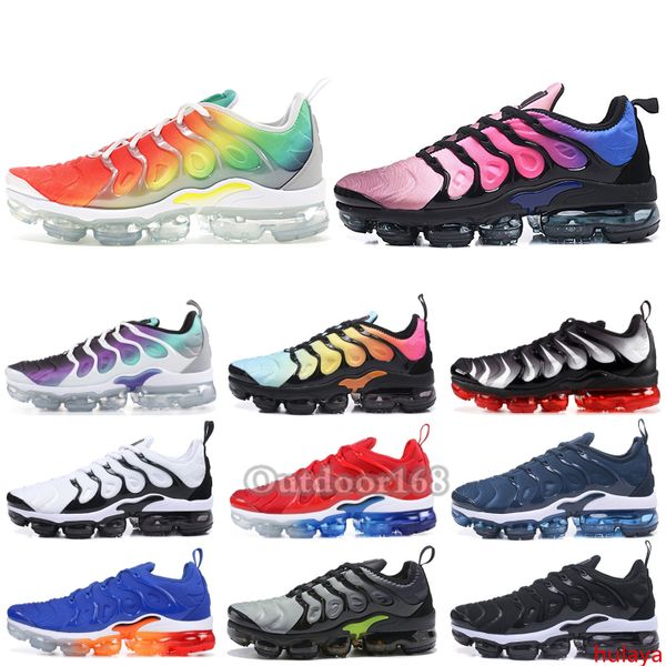 

tn plus men women running shoes rainbow grape black white wolf grey hyper blue 2019 brand designer shoes sport sneakers size 36-45