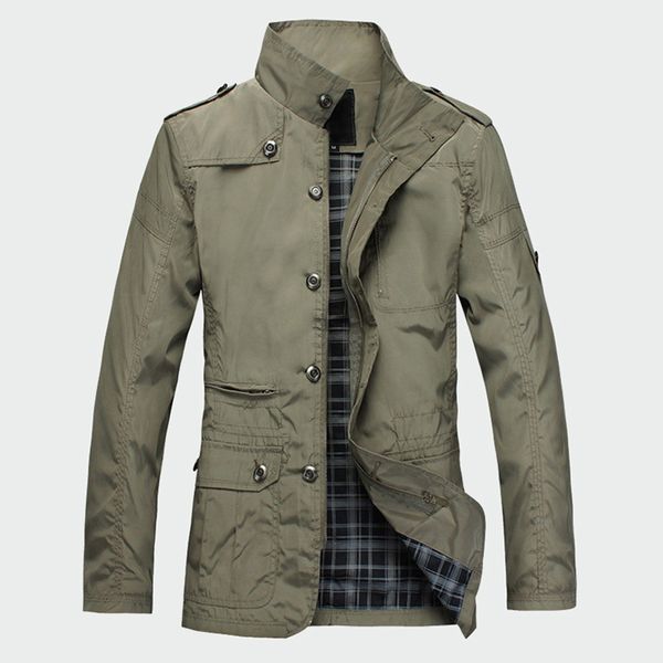 

fashion thin men's jackets sell casual wear korean comfort windbreaker autumn overcoat necessary spring men coat m-5xl, Black;brown