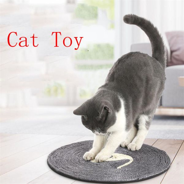 

natural cat scratch board sisal kitten mat toy climbing tree chair table mat furniture protector cat play toys with bell ball