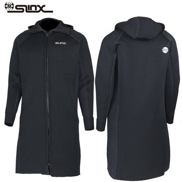 

slinx 3mm neoprene scuba diving long knee-length swim jacket boat coat