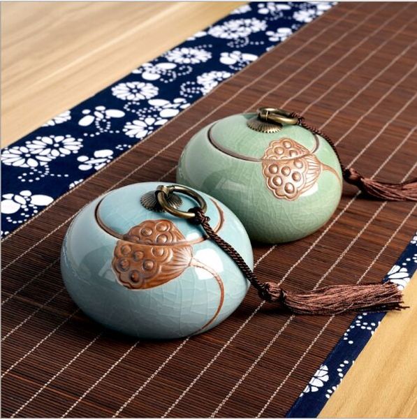 

чай банка керамические кэдди небольшой весенний чай черный чай лунцзин печи ретро фарфор канистра резервуар уплотнительная горшок