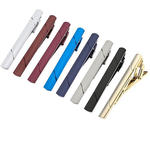 

groove stripe tie clips business suits shirt necktie tie bar clasps fashion jewelry for men will and sandy drop ship 070022, Silver