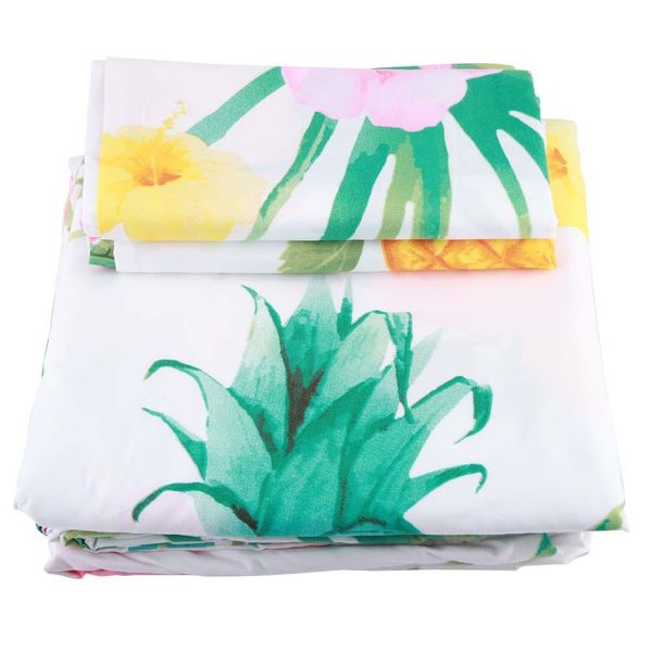 

3 pcs / set soft durable modern style 100% polyester bedding set pillowcase fitted sheet duvet cover