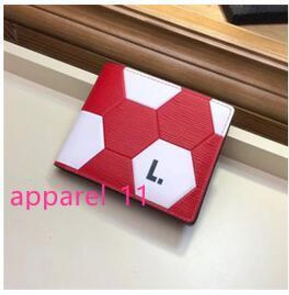 

football genuine leather women mens wallets short red card holders money bag sports fahshion lady gentleman wallets designer ing