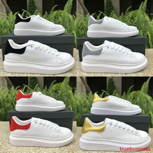 

2019 men women flat shoes casual shoes designer luxury fashion shoes black grey white red leather boot runner trainer sneakers