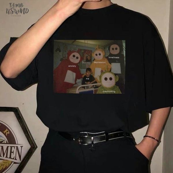 

harajuku v образным вырезом милая одежда печати панк винтаж camisas повседневные свободные готические футболки топы дропшиппинг женщины паро, White