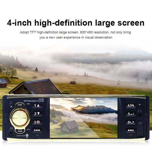 

new mp5 player bluetooth handsreversing rearview music fm radio hd screen time display csl2018 car