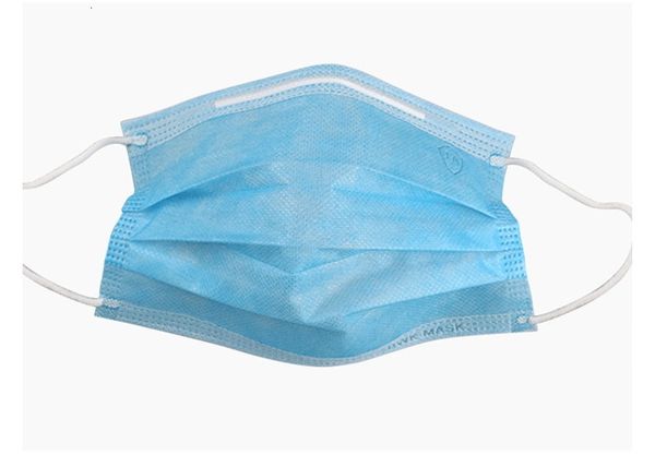 

dhl ship retail 50 pieces box 100 1pcs shipping 3 ply mask blue faceearloop non woven fabric prevent kcto