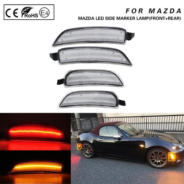 

4x front+rear clear led side marker lamp light for miata mx-5 2020-2020