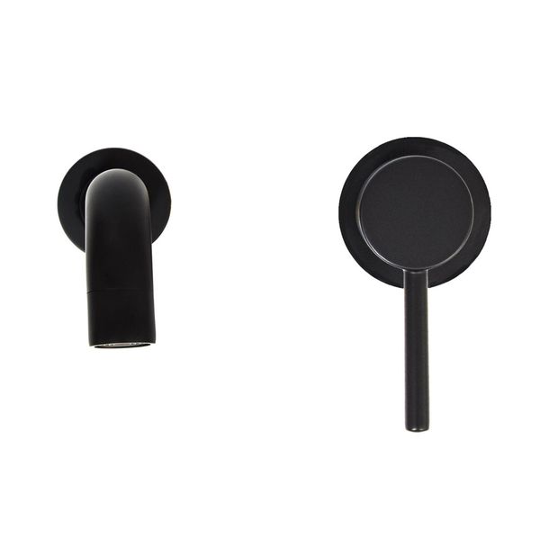 

High Quality Brass Black Plated Bathroom Faucet Wall Mounted Round Design Basin Water Mixer Faucet Rotation Water Tap
