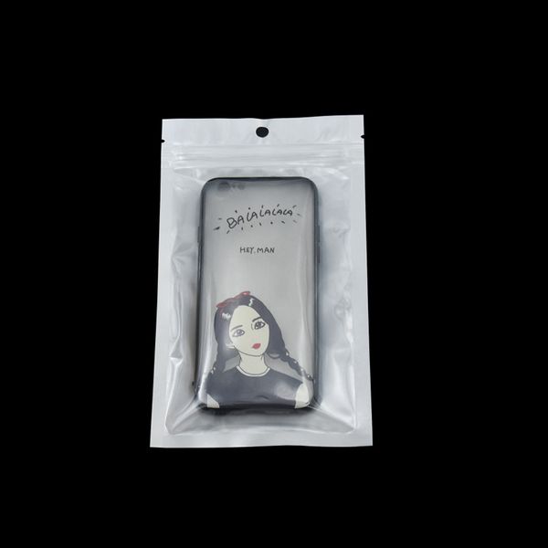 

10 sizes clear front white self seal plastic zipper bag resealable zip lock hang hole pouch ziplock plastic package bags