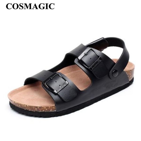 

cosmagic clearance sale cork sandals 2020 summer women beach casual shoe, Black