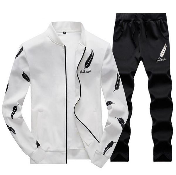

de5 spring running sets men sport suits sportswear set fitness training warm spring tracksuit pocket jogging suit, Gray