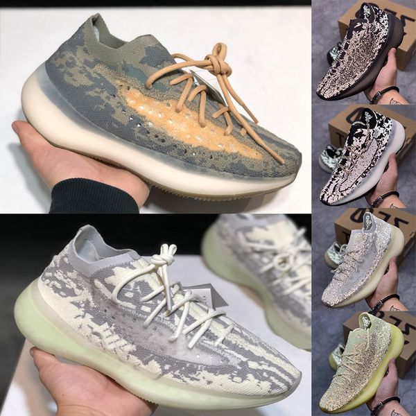 

2020 with box 380 alien mist black angel reflective mens women running shoes kanye west 380s mens trainers sports sneakers 36-45