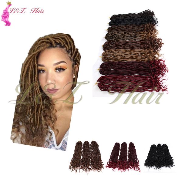 2019 Senegalese Twist With Curly Ends Dreadlock Hairstyles Kanekalon 20inch Goddess Crochet Braids Natural Synthetic Faux Locs From Alicefashion