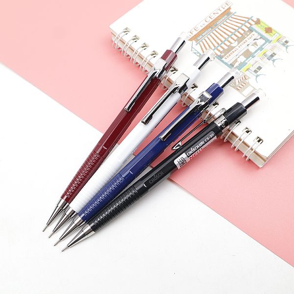 

2b 0.5mm mechanical pencil and gel pen 2 in1 automatic pencil for student drawing sketch office stationery supplies, Blue;orange