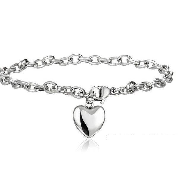 

oulai777 silver heart bracelet women stainless steel fashion bracelets jewelry 2020 gifts for women accessories chain on hand, Golden;silver